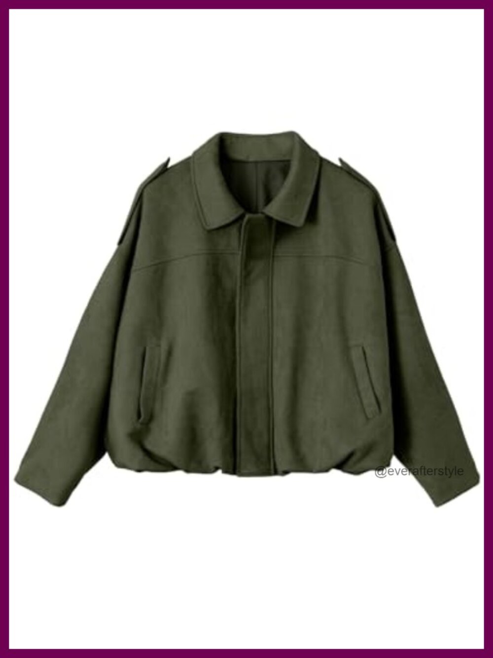 Faux Suede Cropped Bomber Jacket Women's Fall Casual Coat